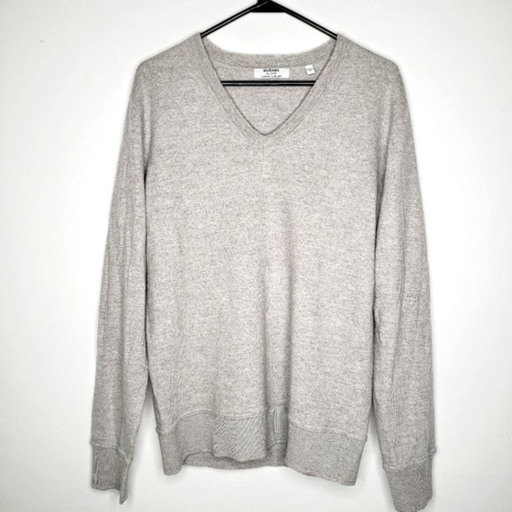 Murano Collezione Mens 100% Italian‎ Merino Wool Grey Classic Sweater M